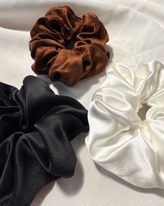 Silk scrunchies